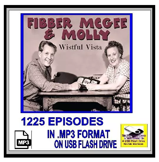 FIBBER MCGEE & MOLLY 1225 Unique Hilarious Comedy Shows OTR MP3 USB