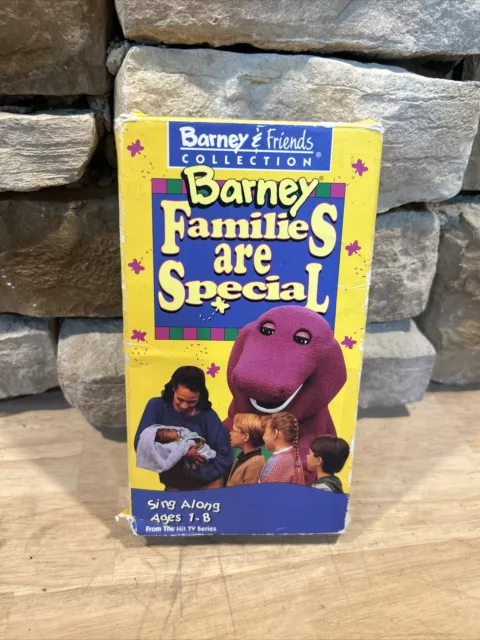 VTG BARNEY FAMILIES ARE SPECIAL VHS Barney & Friends 1995 Sing Along ...
