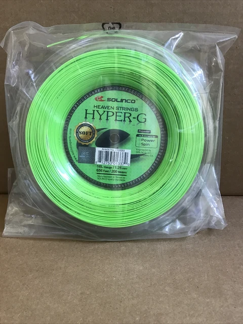 MOULINET À CORDES de tennis Solinco Hyper G Hyper-G Soft calibre 17 1,20 mm  656' 200 m NEUF EUR 184,10 PicClick FR