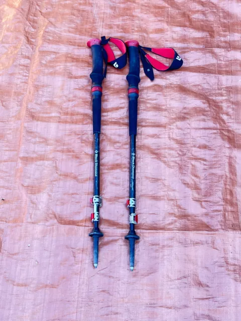 Set of Black Diamond Trail Shock Pro Flicklock Trekking poles 100-140CM .. 7B