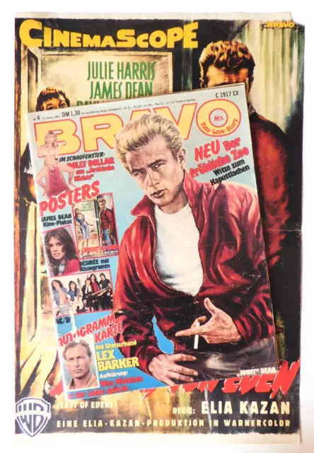 Zeitschriften, Illustrierte, Bravo Nr. 4 1980, AC/DC u. James Dean Poster