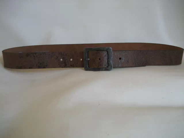 Mens 38Mm Brown Stonewashed Leather Belt