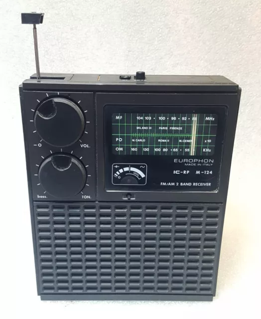 europhon IC-RP M-124 radio ricevitore am fm portatile made in italy