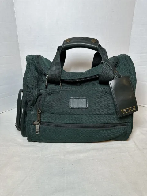 Tumi Forest Green Alpha Ballistic Carry On Duffle Bag Nylon Great Condition