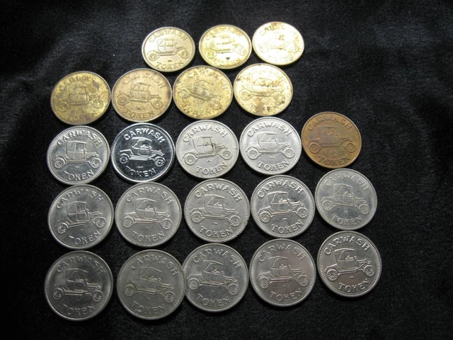 22 Model T antique car wash token coin lot (52)