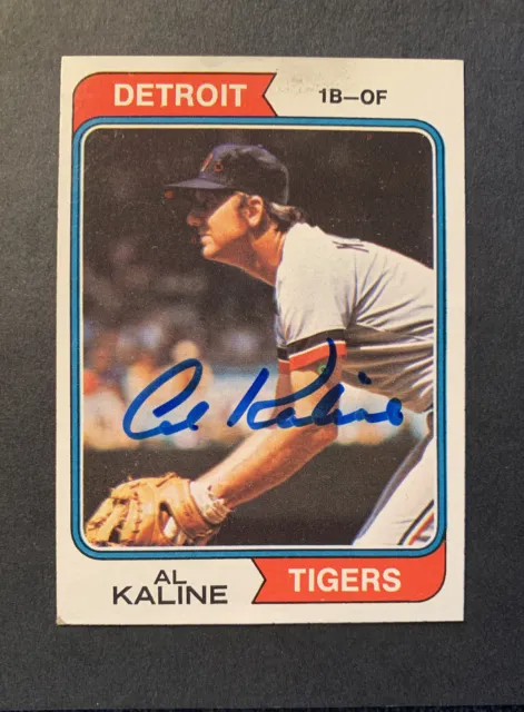 Signed 1974 Topps #215 Al Kaline Detroit Tigers Hof Autographed Card