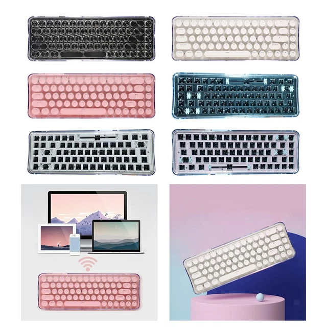 68 KEYS WIRED Wireless Mechanical Keyboard Hot Swappable Switch Sockets