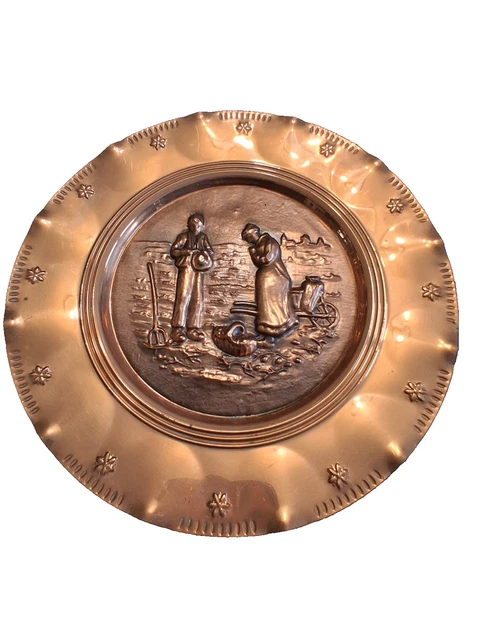 Assiette décorative Vendée - cuivre véritable - Made in France - Label