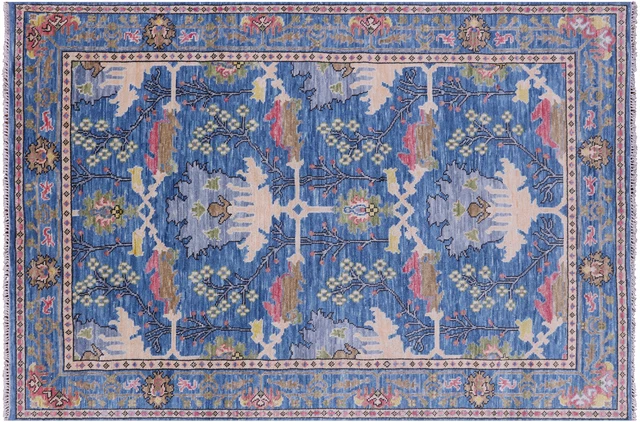 6' 1" X 9' 2" Hand Knotted William Morris Wool Rug - Q19281