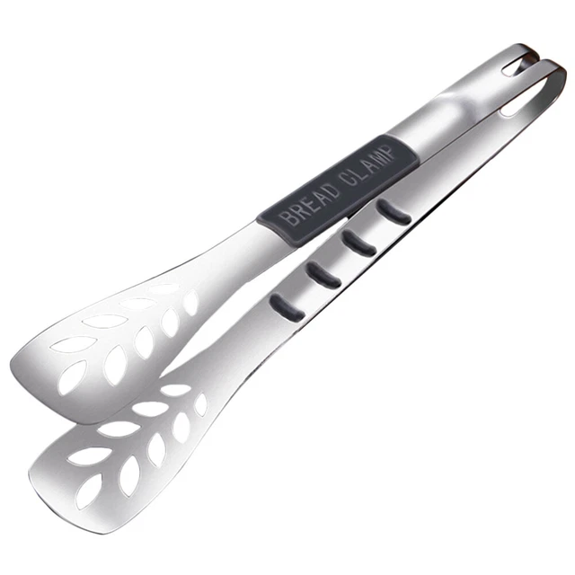 Set di 3 posate per barbecue, in acciaio inox, manico in legno