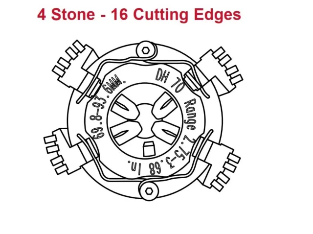 4.31-4.62" diamond Sunnen DH4S-6 gmh75 grit 320 honing stones for DH head set 4