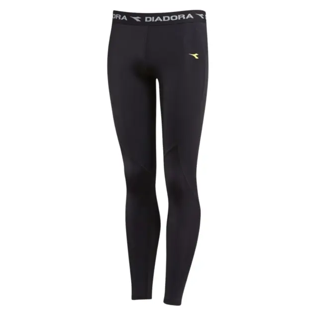 Kids DIADORA Compression Tights Long Johns Running Junior Boys Thermal - Black -