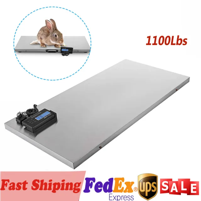 1100LBS Heavy Duty Digital Livestock Vet Scale Hog Pet Dog Sheep Goat Scale NEW