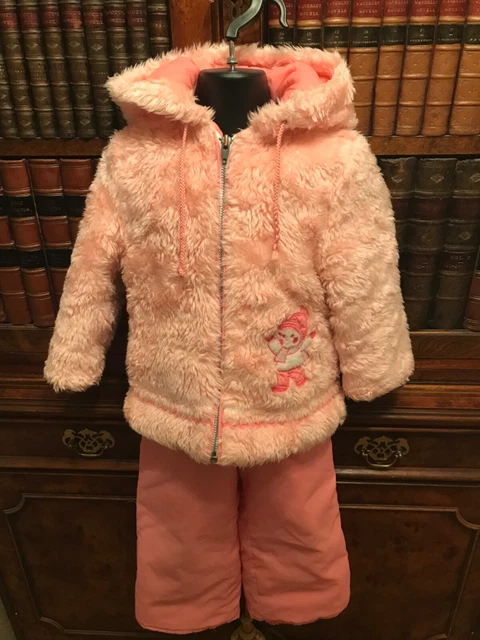 Tuta da neve 2 pezzi rosa vintage anni '60 - circa 2-3 anni - RARA