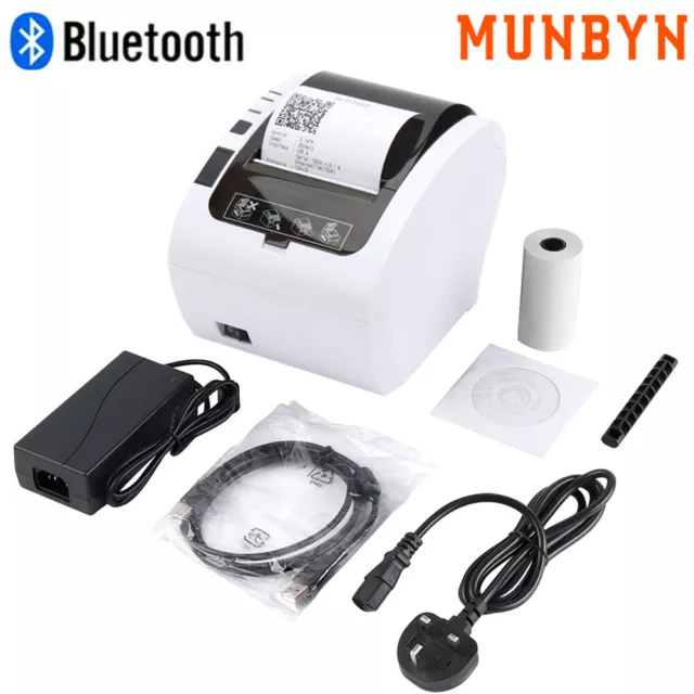 MUNBYN 80mm Thermal Receipt POS Printers Bluetooth Printer for Android Shops UK