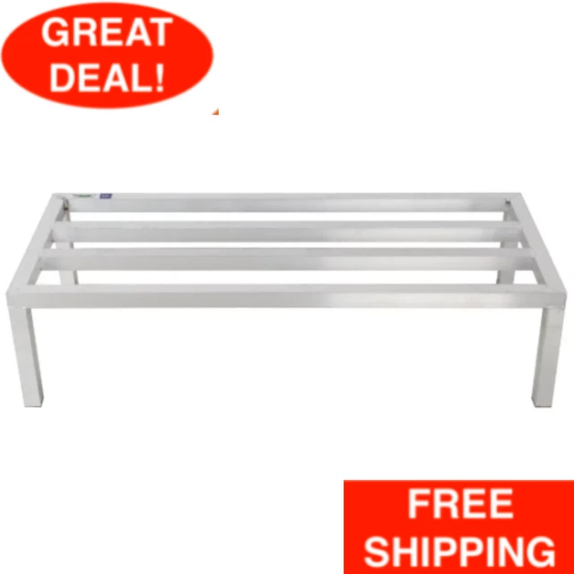 48" x 20" x 12" Restaurant NSF Aluminum Dunnage Rack Commercial Floor Food Shelf