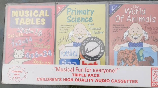 3 X CHILDREN'S Learning Cassette Tape - Maths Science Animals £9.99 ...