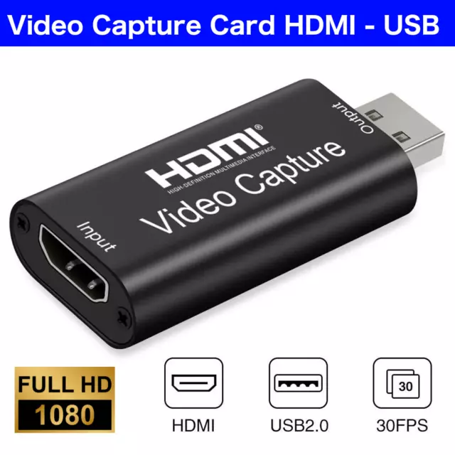 4K Video Capture Card HDMI auf USB 1080P Live Video Streaming Game Recorder NEU