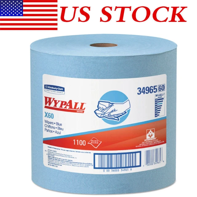 X60 Cloths, Jumbo Roll, 12.5 X 13.4, Blue, 1100/Roll
