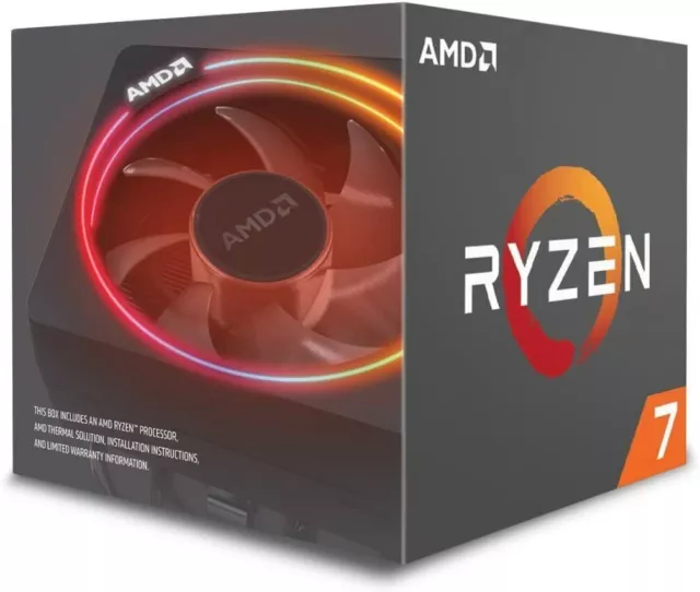 Processeur AMD Ryzen 7 2700X 3,7 GHz Socket AM4 Wraith Prism remis à neuf