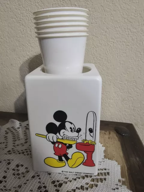 Walt Disney Mickey Mouse Dixie Solo Cup Holder Dispenser Bathroom Decor 1986 VTG