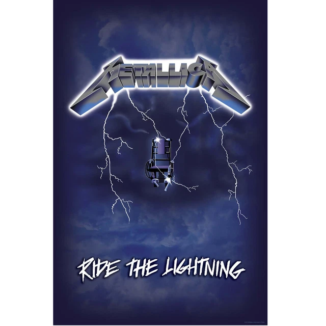 METALLICA RIDE THE Lightning Poster Flag Official Fabric Textile Wall