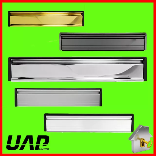 Letter Box Plate 12’’ Inch Slimline UAP For uPVC Composite PVC Door Metal Slim