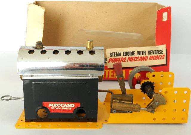 MECCANO STATIONARY STEAM ENGINE with Reverse for Meccano Models - Live ...