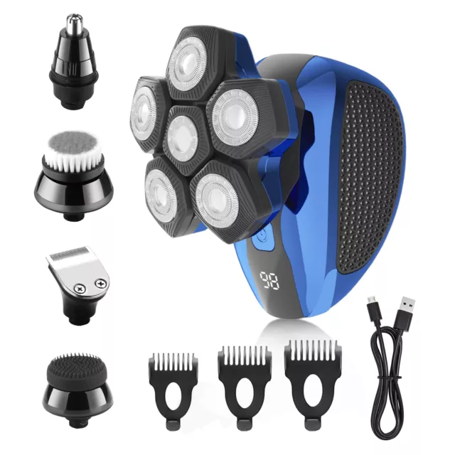 SEJOY 5 in1 Electric Razor Wet Dry Head Shaver for Bald Men Trimmer Grooming Kit
