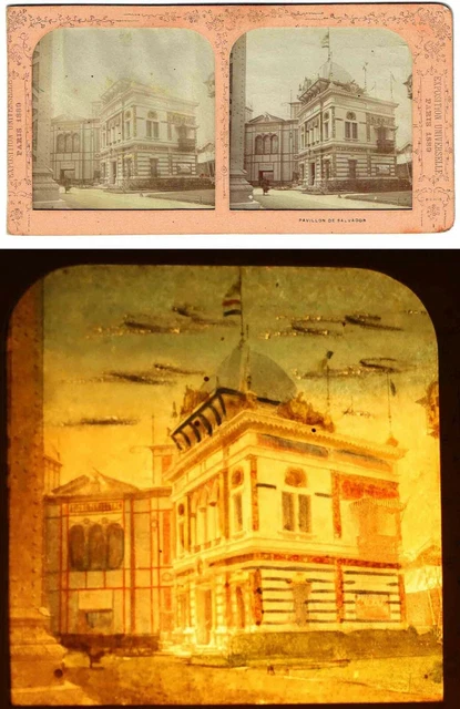EXPO UNIVERSAL PARIS 1889 / SALVADOR Polyoramic Stereoscopic View