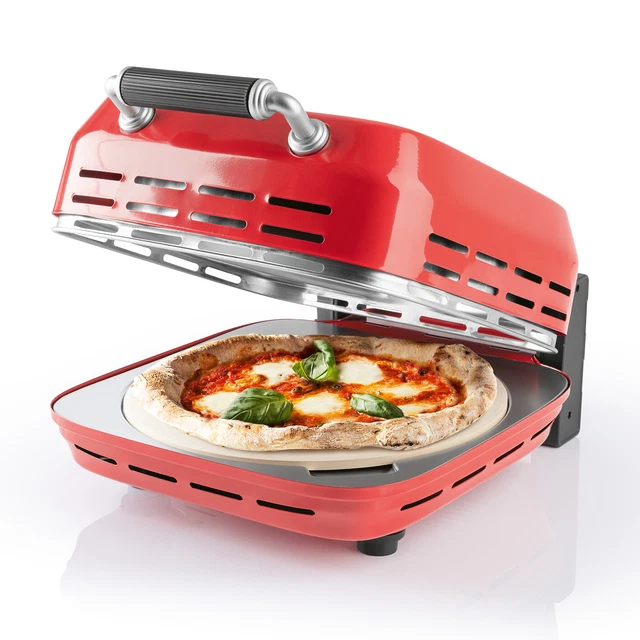 GOURMETmaxx Pizzaofen elektrisch Pizza Maker 400°C Backofen Pizzastein Mini Ofen
