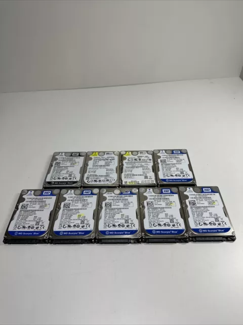 Western Digital Lot of 9 80gb 2.5" Laptop Hard Drive 0 Relocated Sectors