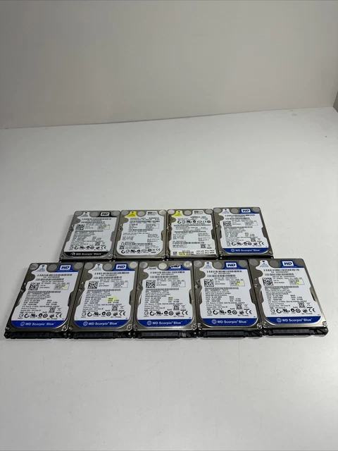 Western Digital Lot of 9 80gb 2.5" Laptop Hard Drive 0 Relocated Sectors