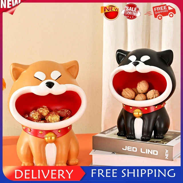 Resin Dog Piggy Bank Handicrafts Animal Sculpture Art Home Decor for Living Room