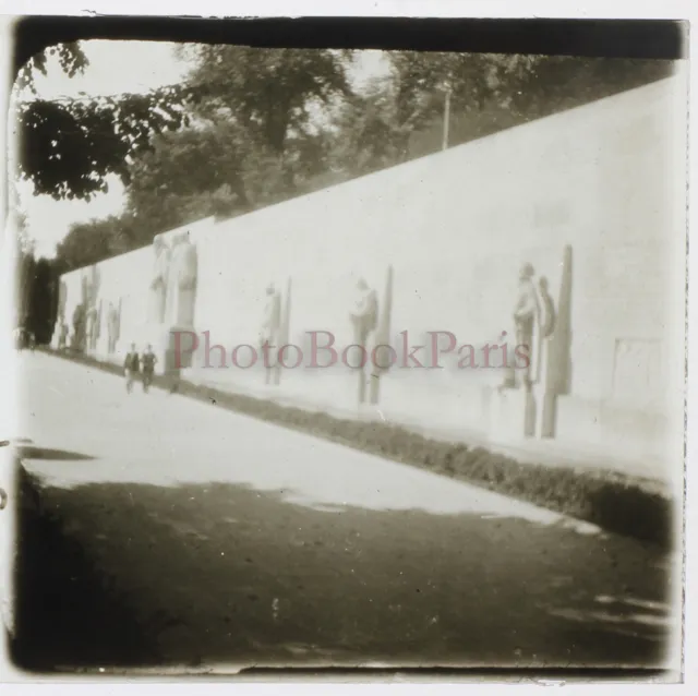 SUISSE Mur des Réformateurs Genève Photo Stereo Plaque de verre Vintage 1928