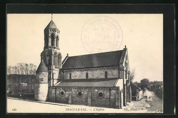 CPA Tracy-le-Val, L´Eglise, vue de l'Église