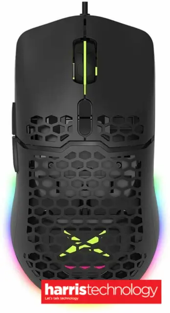 Delux M700 RGB Gaming Mouse USB Wired Lightweight Honeycomb Shell A825  7200 DPI