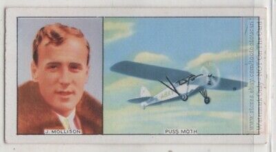 James Mollison Pioneer Scottish Aviator Pilot Plane 1930s Trade Ad Card