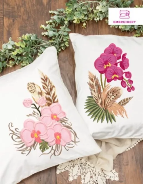 Anita Goodesign - Orchids & Feathers - Machine Embroidery Designs Usb Pes