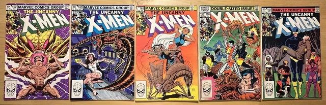 Uncanny X-Men #162, #163, #165, #166, #167 - Marvel Bronze Age Comic Book Lot