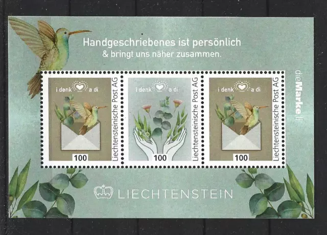 Liechtenstein  Block  Handgeschriebenes ist persönlich  **