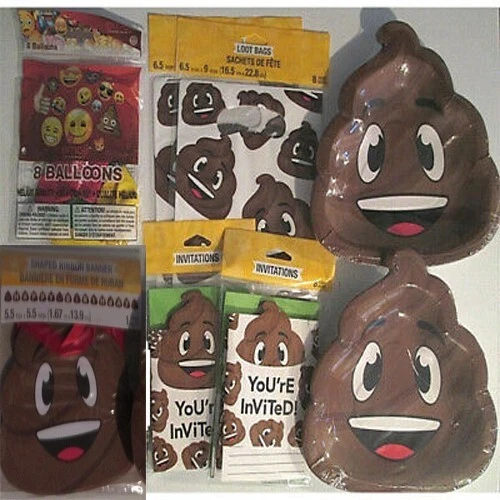 Bisogni Emojions Emoticons Compleanno Festa Supply Kit Con / Inviti Sacchetti