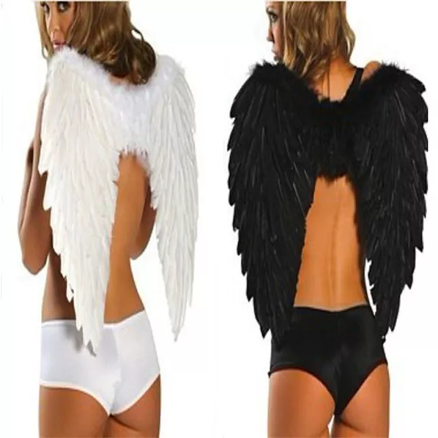 Feather Angel Wings Christmas Halloween Fancy Dress Costume Hen Night Party UK