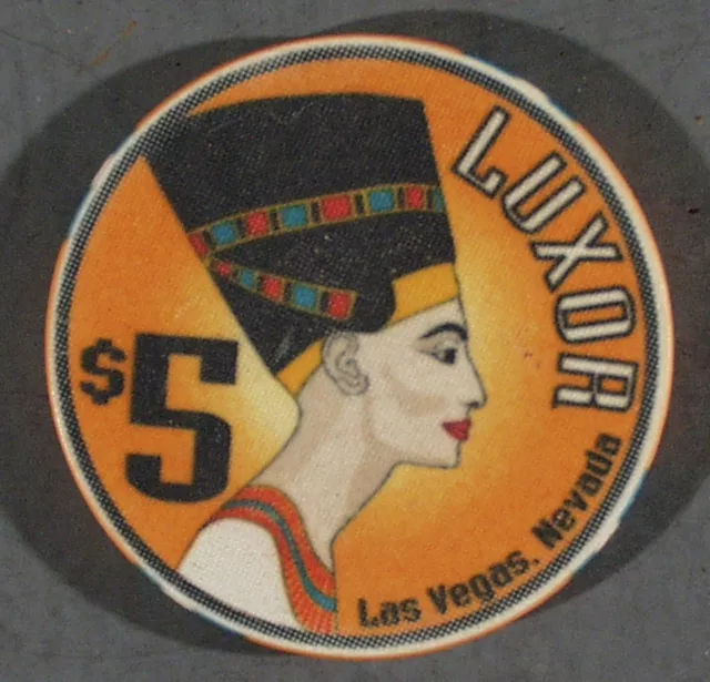 $5 Five Dollar Luxor, Las Vegas, Nefertiti Gaming Chip Token