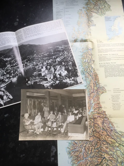 Vintage Norway Tourist Brochures Bergen & Holidays & original hotel photo 2