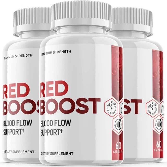 (3 Pack) Red Boost - Redboost Blood Flow Support Dietary Supplement - Promotes B