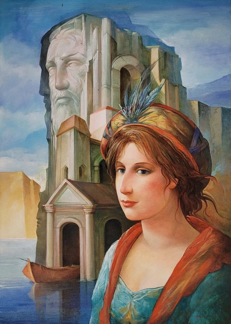 "Attese dall'orizzonte" - 2001 - olio su tela di Vincenzo Cacace cm 50x70