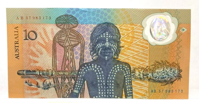 AUSTRALIA 1988 TEN $10 Dollar Polymer Last Prefix 