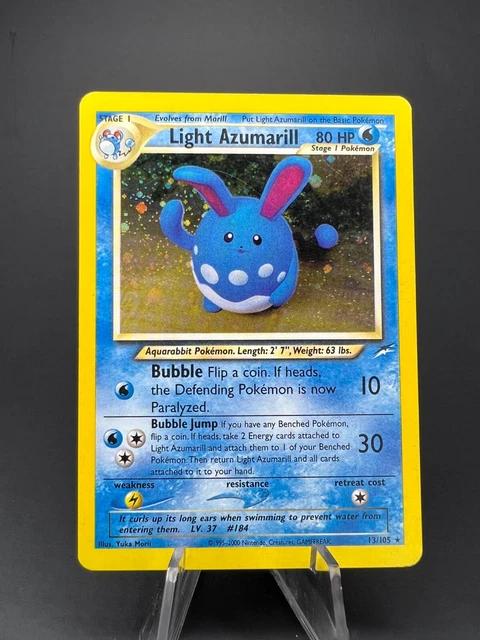 Light Azumarill 13/105 - Neo Destiny - Holo Pokemon TCG Card WOTC LP (E924)