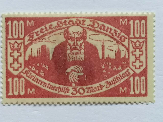 Briefmarke Freie Stadt Danzig Kleinrentnerhilfe 100 Michel 132? postfrisch (A58)
